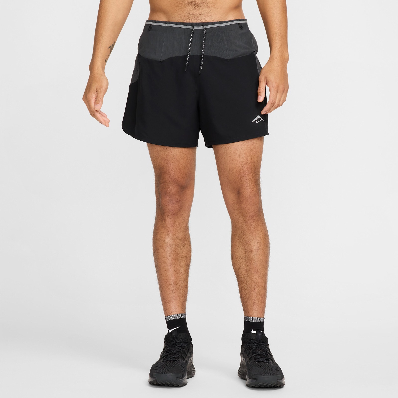 Mens Size S Nike Running Shorts Dri-Fit Adv Brief-Lined Logo Black Hj3572-010